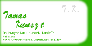 tamas kunszt business card